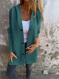 Fongt 2025 New Hot Fashion Long-Sleeved Solid Coat Women's