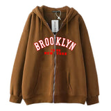 Style Lazy Cardigan Hoodie 2024 Spring And Autumn Oversize Zipper Jacket Couple Style-Outfit
