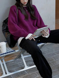 Women's Winter Sweaters Casual LOOSE Thickening Warm Knitted Top Pullover Grey Green Oversized Sweaters for Women