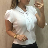 Bow Tie Short Sleeve Petal Sleeves