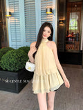 Fongt Xixi 13 Lines 2025 Summer New Korean Version Of The Temperament Chiffon Shirt Sleeveless Top Lady 88381