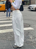 Drawstring Parachute Cargo Pants-Outfit