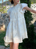 Fongt New Silk Dress Women's French Temperament Style Three-Dimensional Embroidered Doll Dress Shenzhen Nanyou Women's