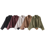 Fongt And Winter Women's New Velvet Texture Effect Pilot Long-Sleeved Jacket Jacket