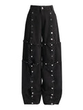 Small Street Style Trousers 2025 New Detachable Multi-Buckle Design Sense Irregular High-Rise