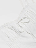 White Corset Lace Flare Mini Dress-Outfit