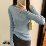 Bamboo Hemp Long-Sleeved Stretch Bottoming Women's Autumn And Winter New Solid Color Thin Sweaters-Outfit