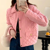 Small Fragrant Wind Short Down Jacket Female In 2024 Winter New Diamond Gold Buckle Warm Small Lapel Coat Tide-Outfit
