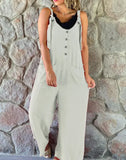 Fongt Fashion Casual Button Backs And Pants Women's Pants