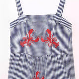 Fongt Women's Clothing Embroidered Hundred-Fold Sling Dress