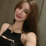 Hottie Sexy Care Machine Chest Zipper Slings Summer Dress Women Wear Repair Small Vest