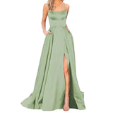 Fongt Solid-Color Bridesmaids Wear Long Dresses With Thin Shoulders And Girlfriend Fashion Bridesmaids Evening