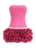Corset Top And 3d Flower Micro Skirt Set-Outfit