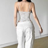 2024 Autumn New Women's Urban Charm Personality Text Embellishing Solid Color Lace