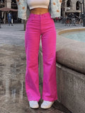 Pink Casual Relaxed Boyfriend Jeans-Outfit