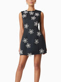 New Dress In Spring 2025 Femininity Commuting Fashion Round Collared Flower Vest Sleeveless