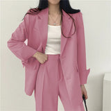 Fongt And Autumn New Blazer Female British Wind Casual Versatile Blue Small Medium Long Suit Female-Outfit