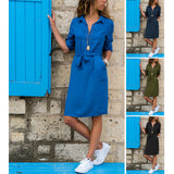 Classy Casual Three-quarter Sleeve Tied