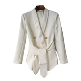 Fongt Star New Metal Double-Dnecked Green Fruit Collar Belt Suit Jacket