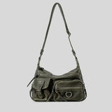 Vintage Motorcycle Pu Leather Crossbody Bag-Outfit