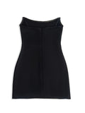 Black Diamond Strapless Mini Dress-Outfit