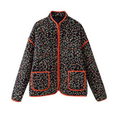 2024 Autumn And Winter Women's Street Fashion Print Casual Coat Quilted Padded Coat W028 6404-Outfit