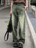Vintage Green Wash Boyfriend Jeans-Outfit