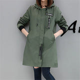 Coat Womens 2023 Spring Autumn Hoodies Tops Slim Students Baseball Clothes Medium length Windbreaker Coats Lady