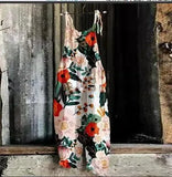 Summer Slub Linen Vintage Print Wide