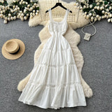 Fongt Knitted Set Women's Sleeveless Vest + Mid-Long Half-Dress Senior Geathed Two-Piece