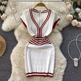 Temperament Pink T-Shirt Vest Dress Girl Summer Babes V Sexy Babes Short Skirt Pocketed