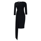 Fongt Women's Summer Office Dress Seven-Sleeved Flawed Bonded Professional Grand African Dress