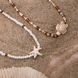 & Turtle Beaded Two-Pack Necklace