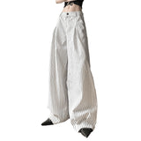 Fongt Style Lazy Loose Broad-Legged Sleeker Sleeker Sleeker Sleeker Temperament Commuting Low-Waist Fashion Thin Trousers
