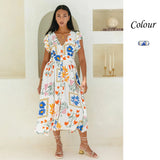 Fongt 24 Spring / Summer Flower Print Single Breasted Dress 88157-Outfit
