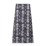 Print Silk Mesh Wipe Chest Blouse Print Silk Mesh Skirt 5039472 Set-Outfit
