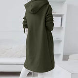 Street Intellectual Zipper Hooded Long Lining