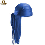 Men's Satin Durags Bandanna Turban Wigs Pirate Hat Men Silky Durag Headwear