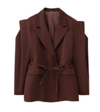 Fongt Explosion Women's Waistband Bandwidth Shoulder-To-Shoulder Suit Jacket