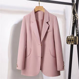Fongt And Autumn Suit Jacket Female Small Man 2024 Spring And Autumn New Korean Version Temperament Goddess Fan Small Leisure Small Suit-Outfit