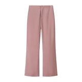 Fongt Homemade New Women's Clothing Scarf-Necked Collar Collar Silk-Sense Flared Trousers