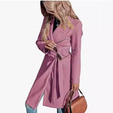 Fongt Autumn And Winter New Explosion Long Hair, The Female Coat With Double Buckle Coat