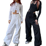 Street Retro Loose High Waist Paper