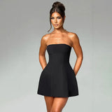 Fongt Sexy Breast-Thor-Waisted A Swing Dress Dress Woman 2025 New Temperament