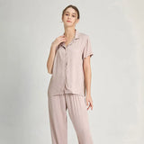 Color Two Piece Set Cotton Pajama