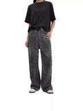 Hot Style Leopard Print Retro Jeans Woman-Outfit