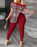 Independent Station Spring And Summer Printing Fashion Suit 2-Piece Set For Women-Outfit