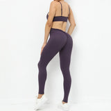 Fongt Tight And Breathable Yoga Exercise Jumpsuit With Wrinkled And Hip Integrated Quick-Drying Fitness Yoga Pants-Outfit