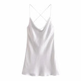 V-Neck Sleeveless Backless Sexy Mini Dresses 1028-1-Outfit