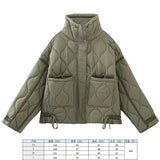Fongt Women's Clothing 2025 New Winter Street Fashion Cotton Long Sleeves Up Loose Cotton Coat